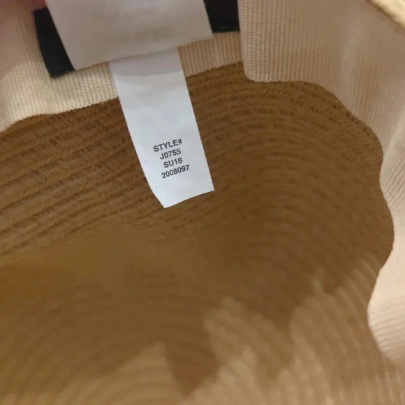 J Crew Sunhat ⛱️ "On Island Time" Straw Floppy Hat Summer Vacation Resortwear - Picture 7 of 7